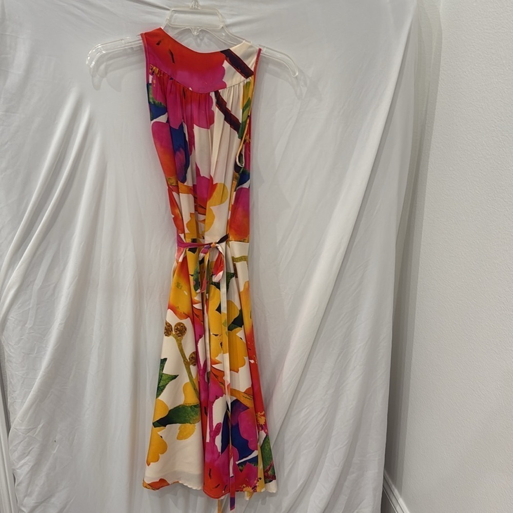 Yumi Kim Anthropologie Floral Silk A Line Midi Dress size XS - Picture 6 of 6